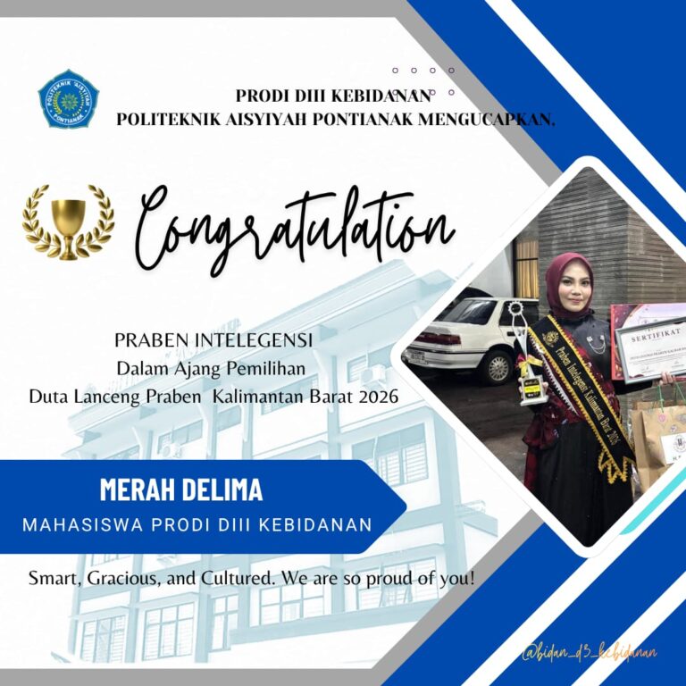Prestasi Mahasiswa Prodi DIII Kebidanan POLITA Pontianak pada Ajang Duta Lanceng Praben Kalimantan Barat 2026